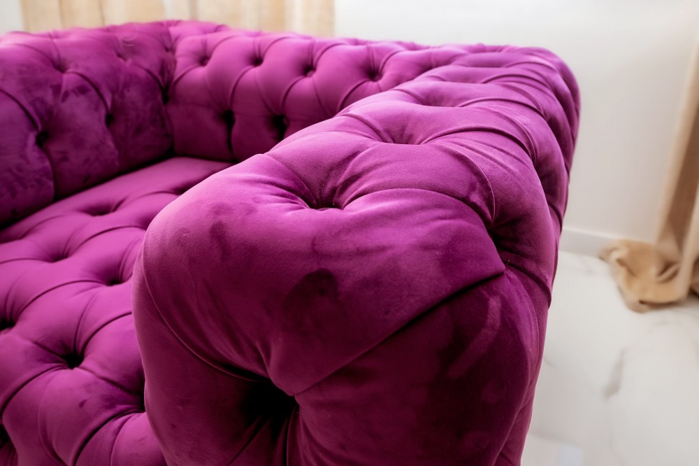 Amara Chesterfield (Purple) bársony fotel - Lila