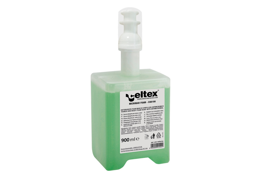 Celtex HY Antibakteriális Habszappan, 900 ml, 2250 adag