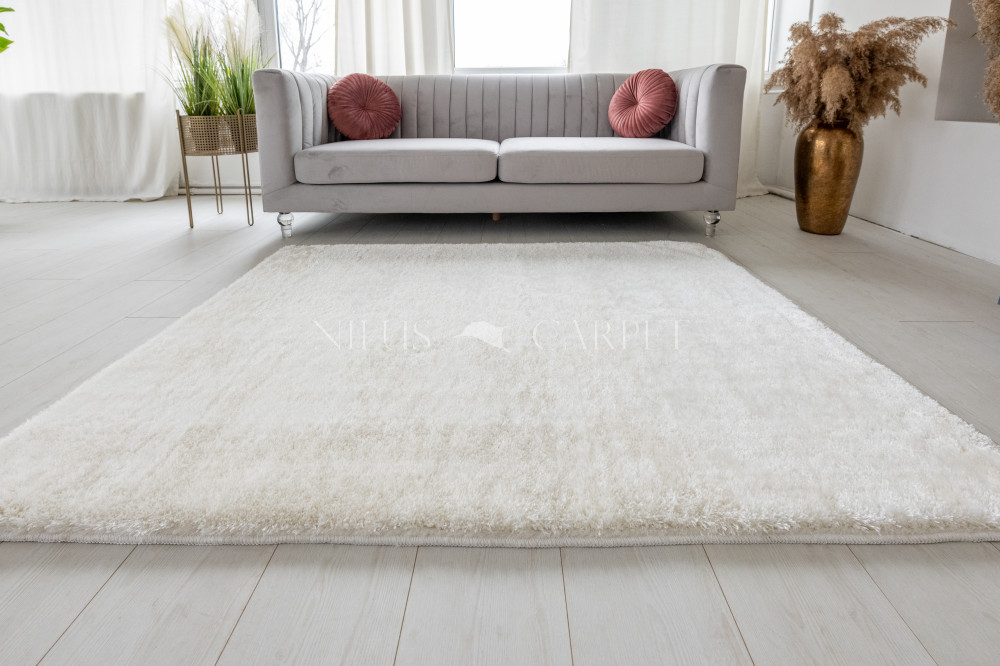 Crystal Luxury Shaggy (White) szőnyeg csúszásgátlóval 80x150cm Fehér