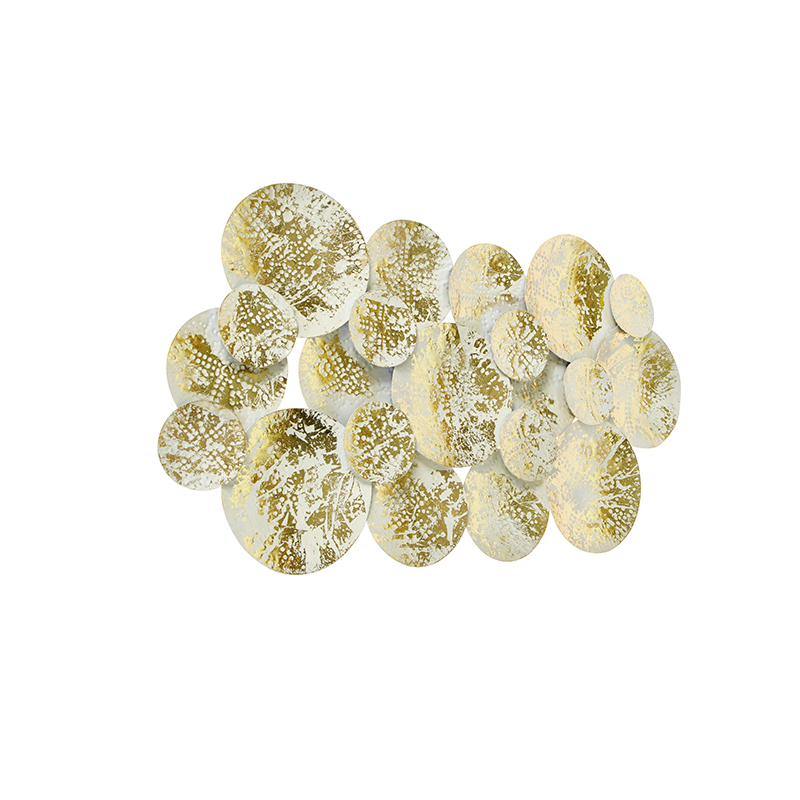 Dekoratív keleti falilámpa arany 2 fehér lámpával - Hikina