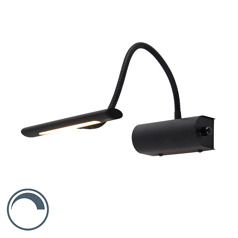 Design fali lámpa, fekete, 18,5 cm, LED-rel, fényerő-szabályozóval - Tableau