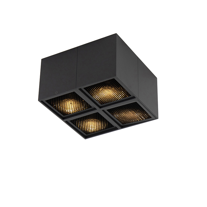 Design spot fekete 4-lámpa - Qubo Honey