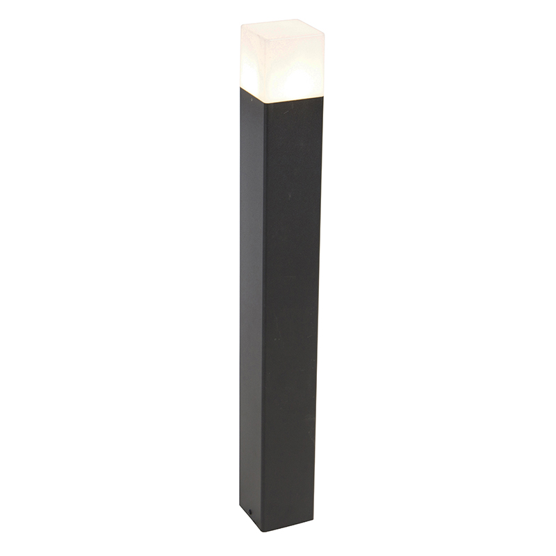 Fekete álló kültéri lámpa opálfehér árnyalattal 70 cm - Dánia