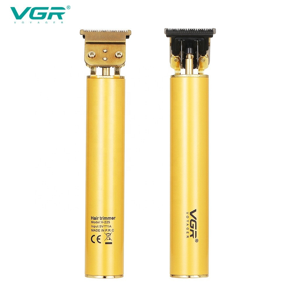 Fém markolatú akkumulátoros precíziós hajnyíró és trimmelő készülék cserélhető fejekkel VGR V-225