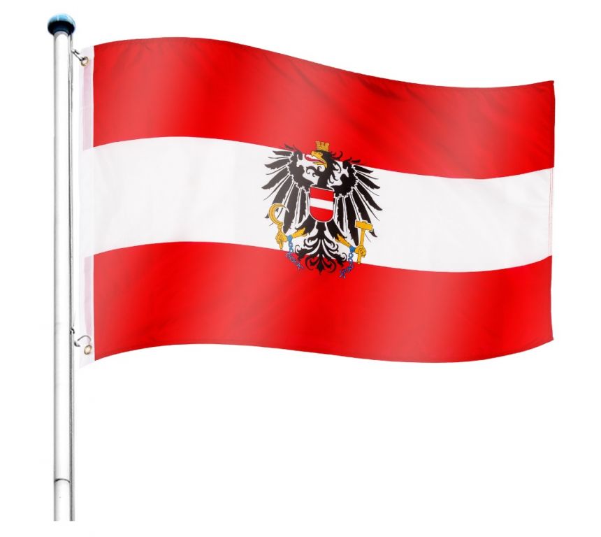 FLAGMASTER® Zászló rúddal Osztrák AUT 650 cm