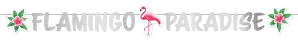 Flamingo Paradise papír felirat 135 cm