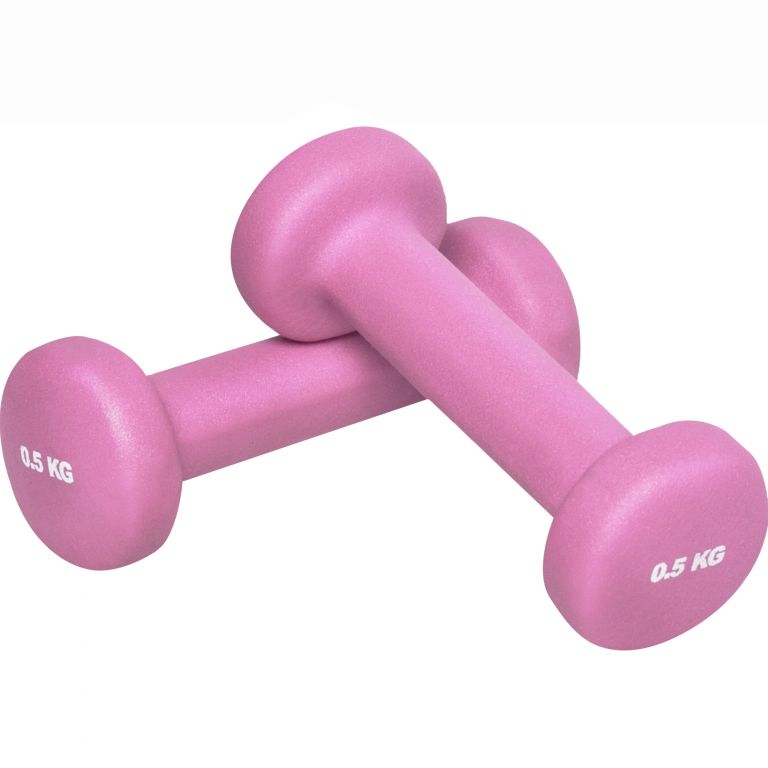 Gorilla Sports Egykezes súlyzó aerobikhoz 1 kg rózsaszín