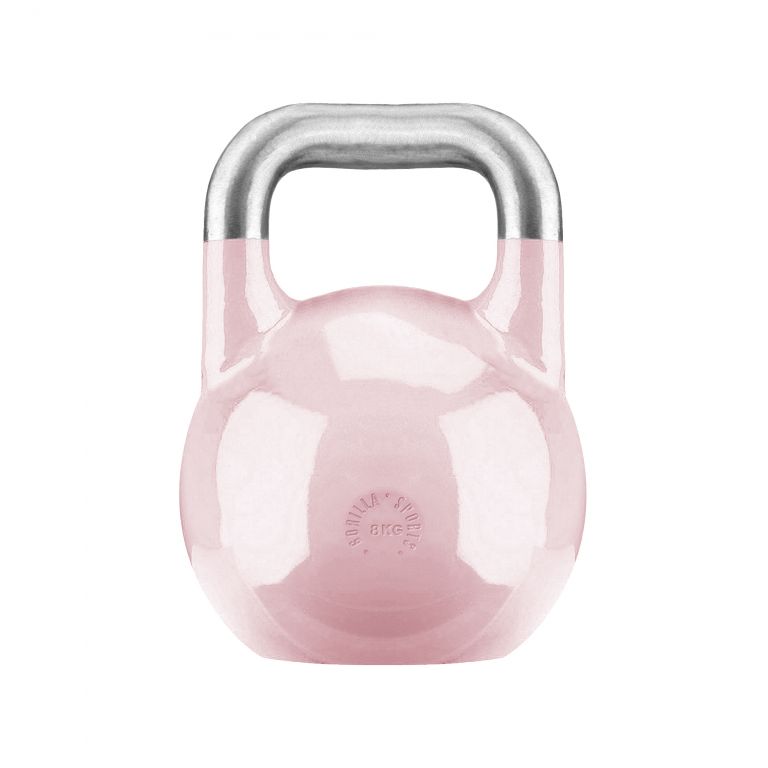 Gorilla Sports Kettlebell súlyzó 8 kg rózsaszín