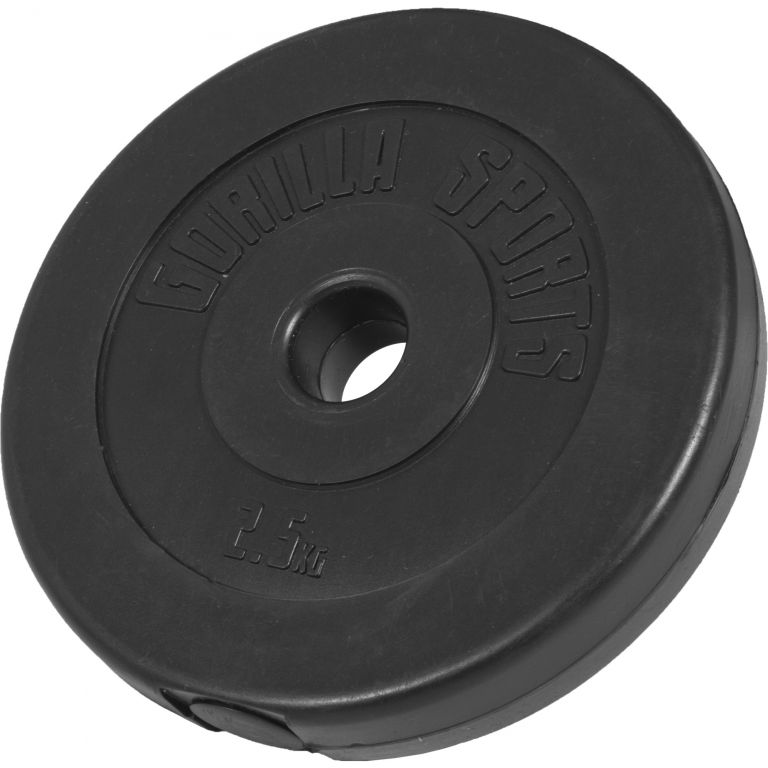 Gorilla Sports Műanyag súlytárcsa fekete 2,5 kg