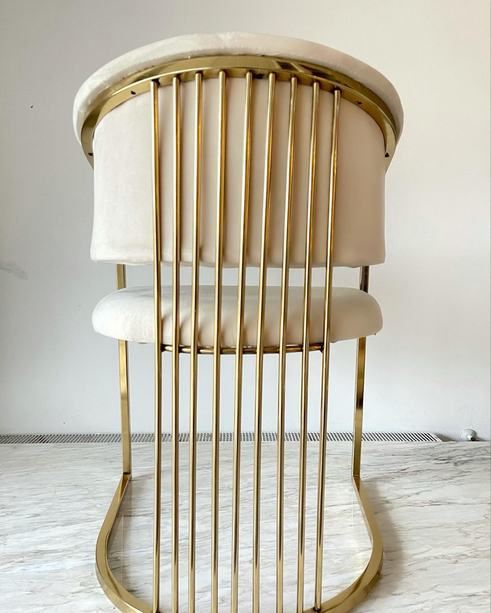 Grace (Bézs) szék arany lábbal