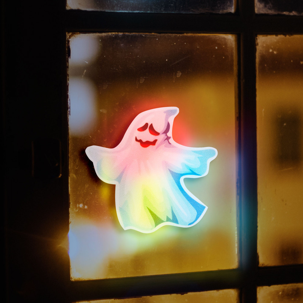 Halloween RGB LED dekor szellem