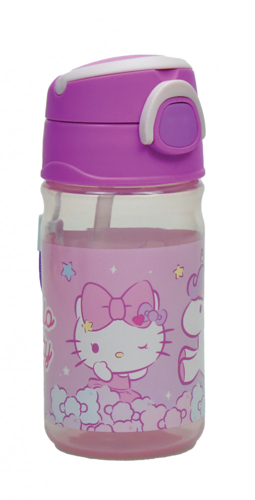 Hello Kitty Unicorn műanyag kulacs akasztóval 350 ml