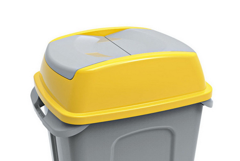 Hippo hulladékgyűjtő szemetes FEDÉL, műanyag, sárga, 50L