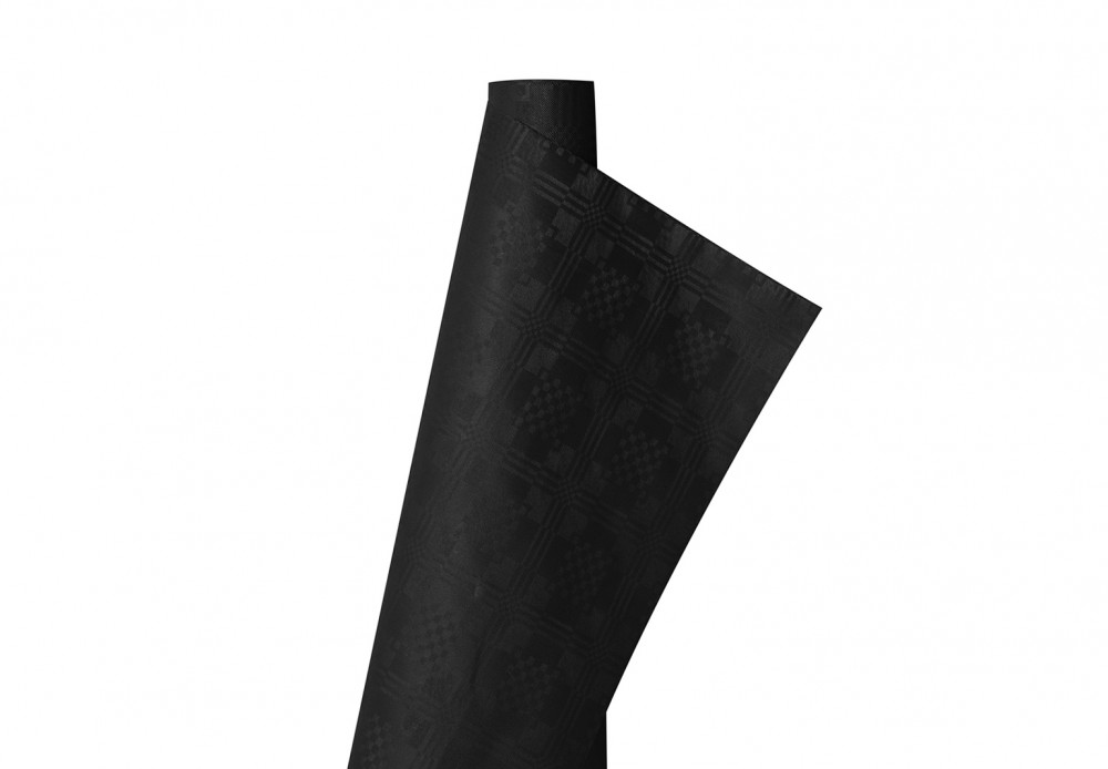 Infibra asztalterítő damask 1 rétegű 1,2x7m fekete 