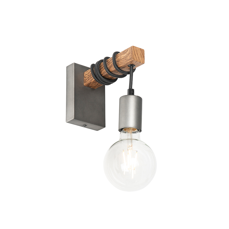 Ipari fali lámpa acél fából - Gallow
