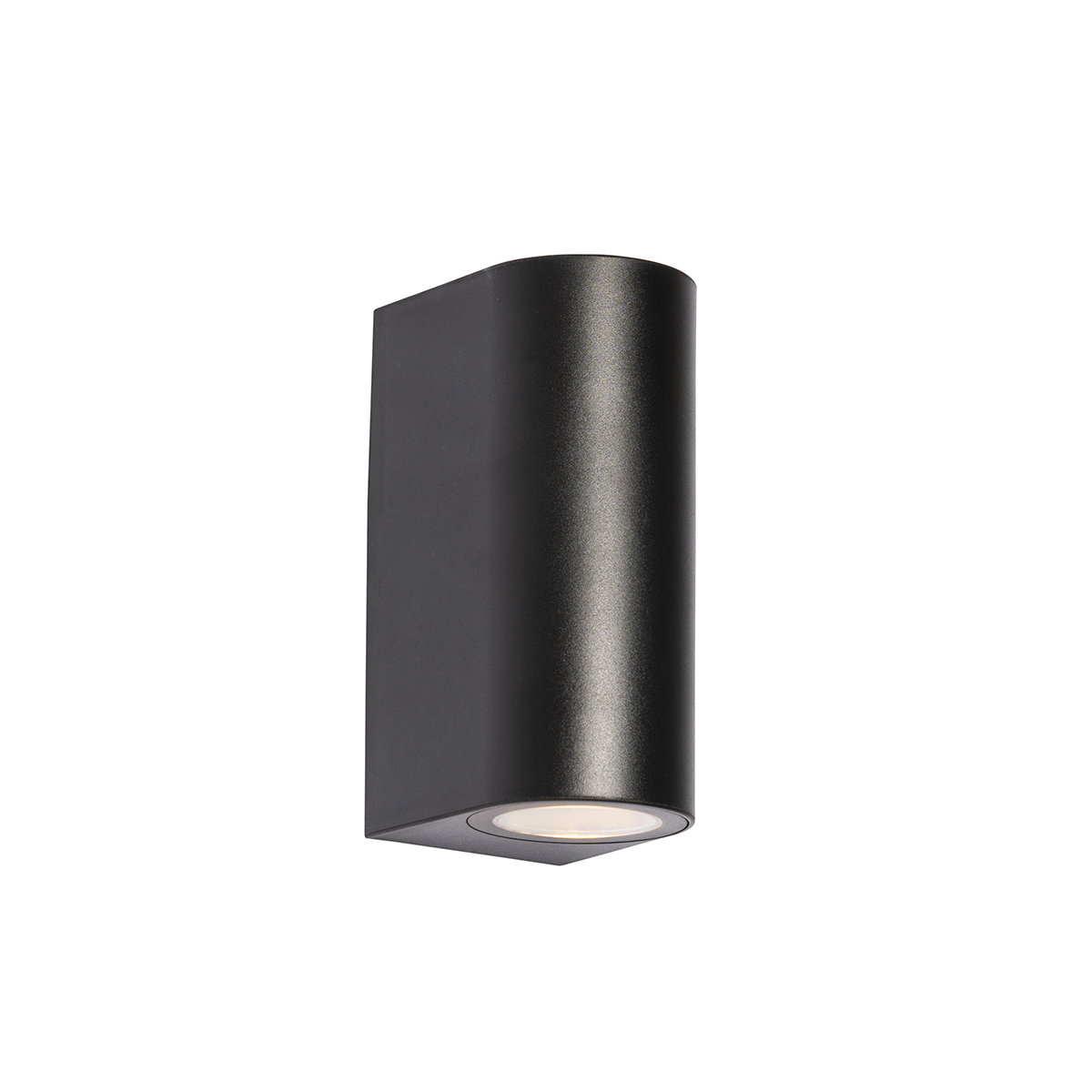 Kültéri fali lámpa fekete műanyag ovális 2 fényes - Baleno