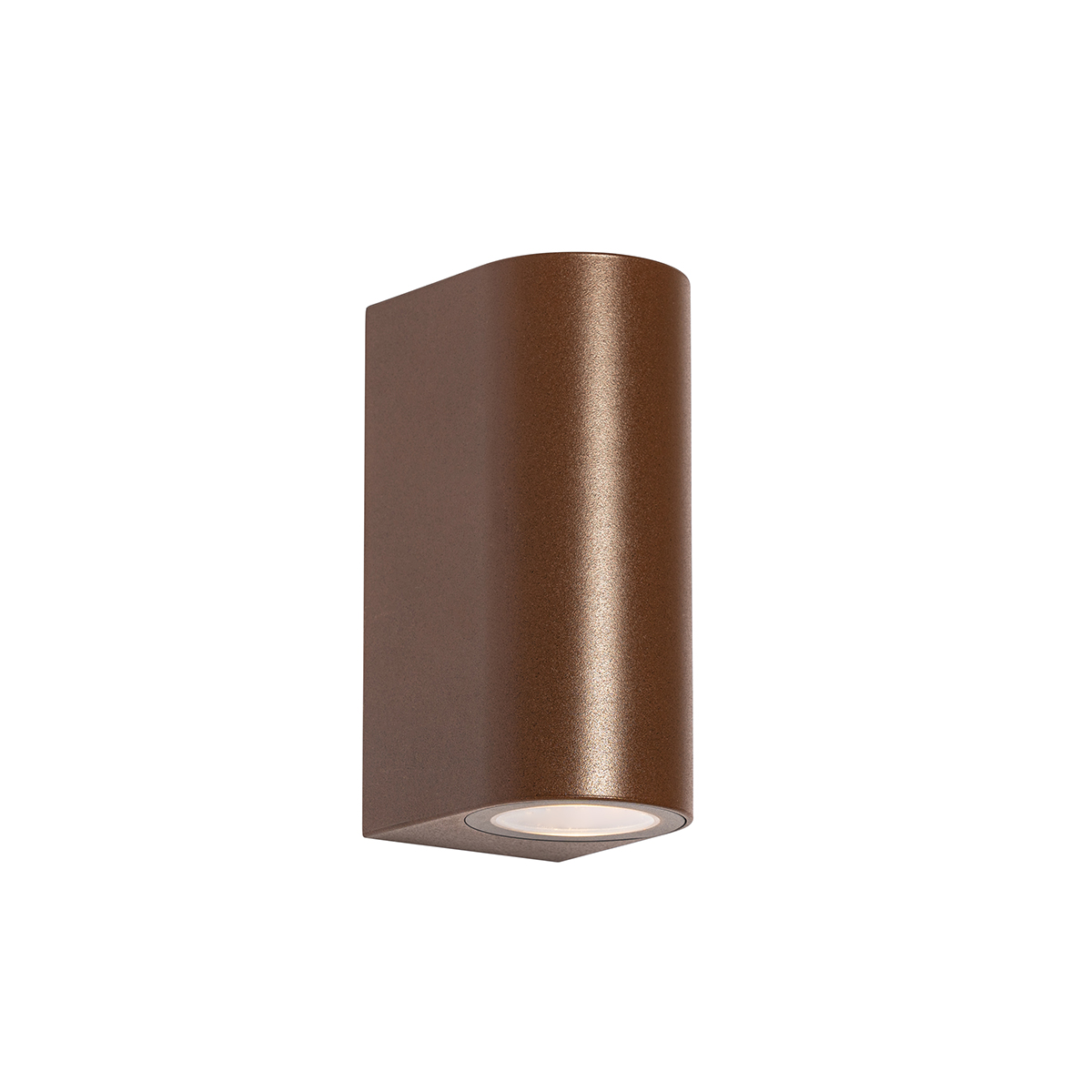 Kültéri fali lámpa rozsdabarna műanyag ovális 2 lámpás - Baleno