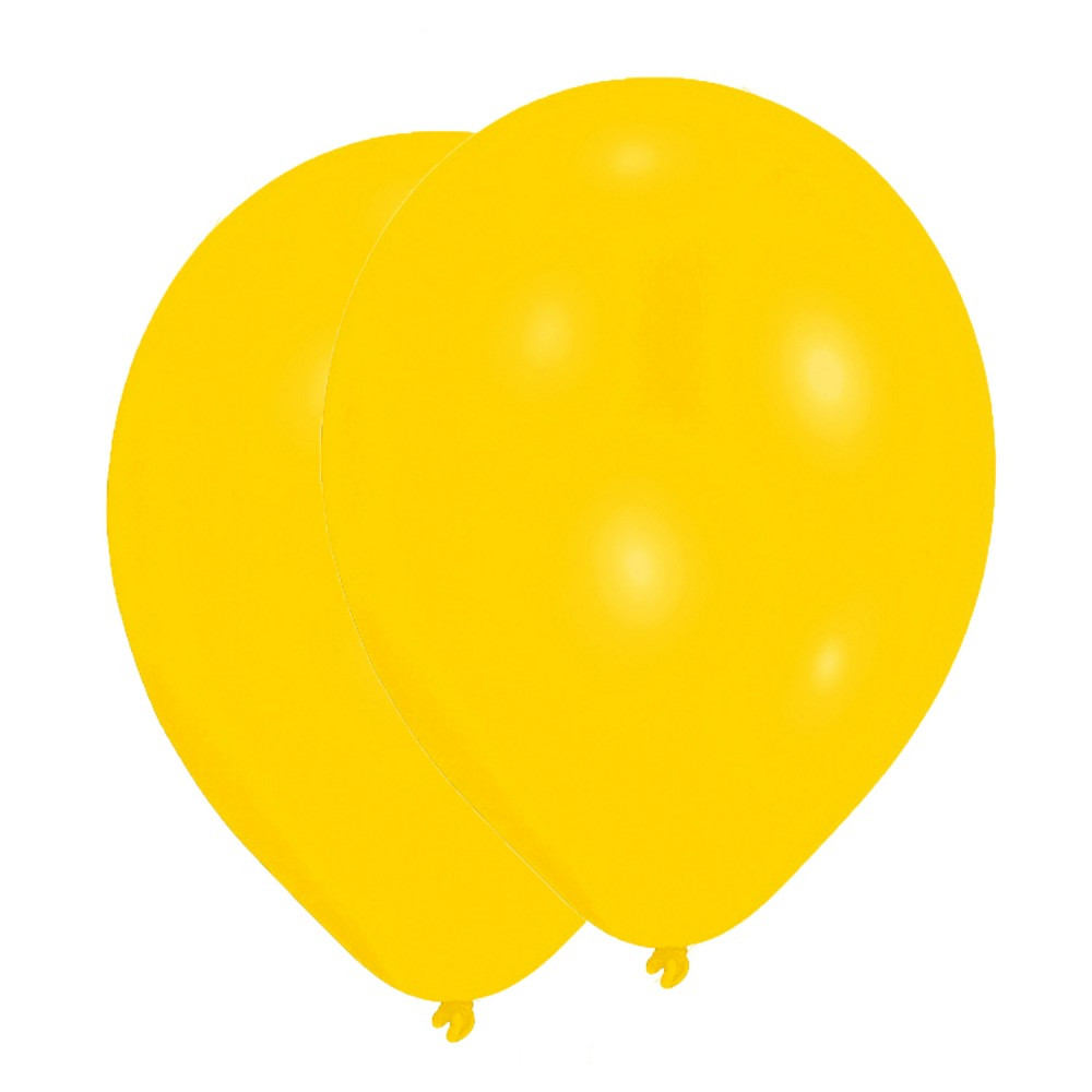 Sárga Yellow léggömb, lufi 25 db-os 11 inch (27,5 cm)