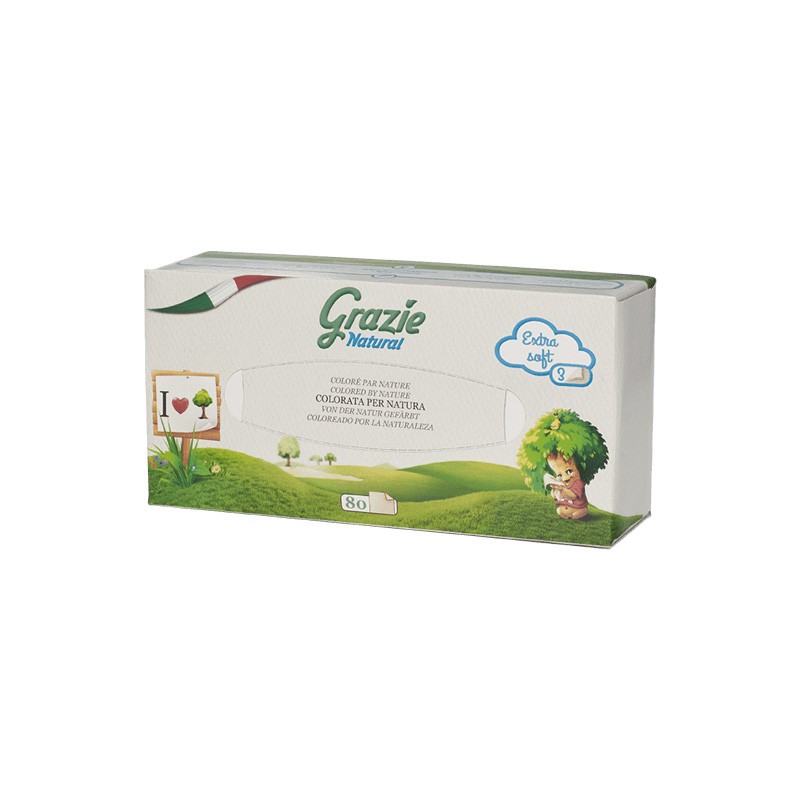 Lucart GRAZIE NATURAL Kozmetikai kendő 3 rétegű recy 80 lap/doboz, 25 doboz/karton, 32 karton/raklap