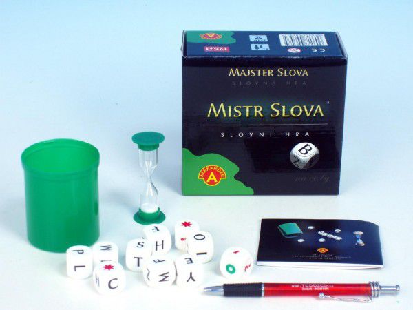 Master of Words társasjáték utazáshoz dobókockával 13x12,5x6