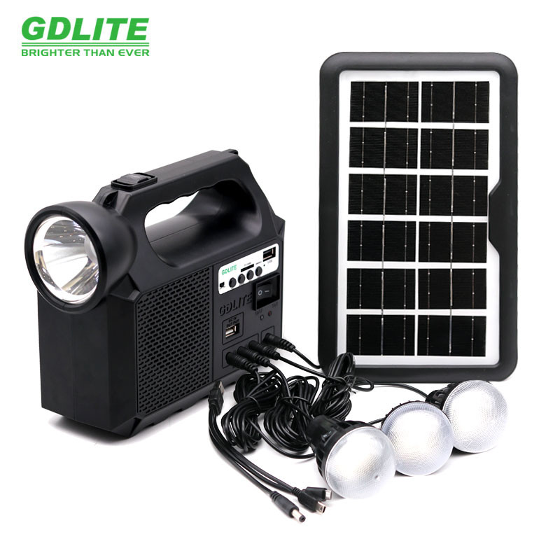 Mobil napelemes rendszer GDLite-8017 Music, Spotlight, Helyi világítás panel, Rádió-mp3 lejátszó
