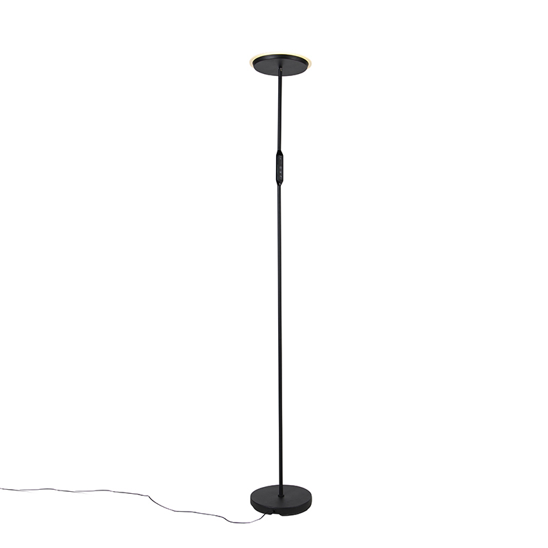 Modern állólámpa fekete, LED-del és fényerő-szabályozóval - Bumu
