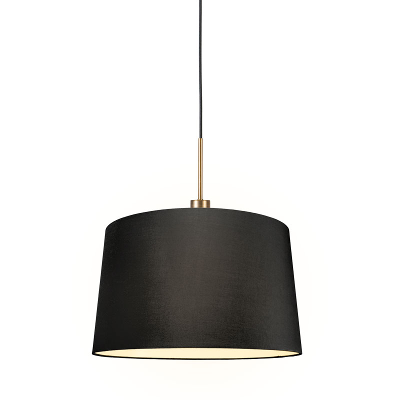 Modern függesztett lámpa bronz árnyalattal 45 cm fekete - Combi 1