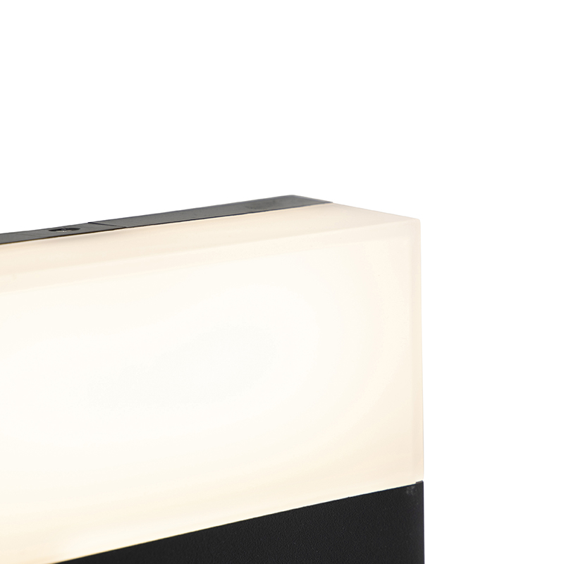 Modern kültéri fali lámpa fekete IP44 LED-del - Dualy