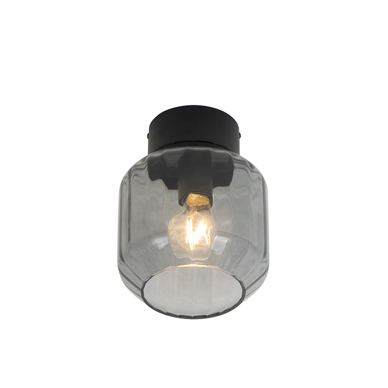 Modern mennyezeti lámpa fekete füstüveggel - Stiklo