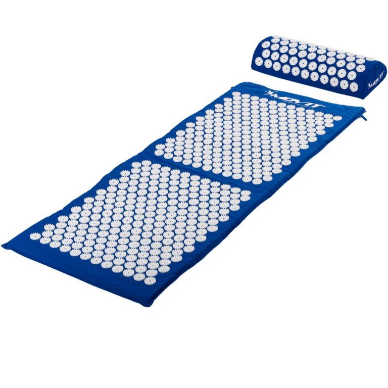 MOVIT akupresszúrás matrac 130 x 50 cm, párnával - kék