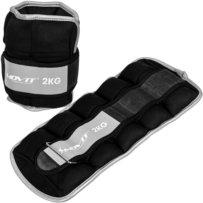 Neoprén csuklósúly bokasúly MOVIT® 2 x 2 kg Black