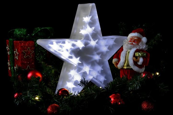 NEXOS Karácsonyi dísz világító csillag 20 LED 35 cm