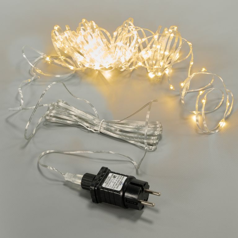 NEXOS LED lánc 100 LED dioda 10 m meleg fehér