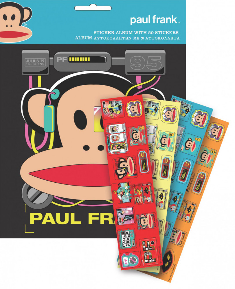Paul Frank Monkey matricás album 50 db matricával