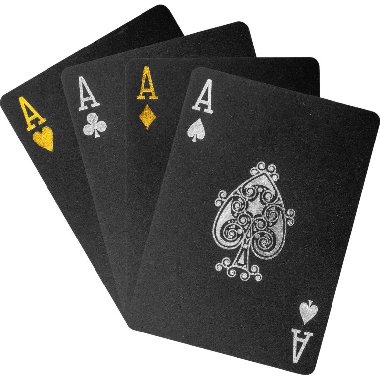 Póker műanyag kártya - gold/fekete