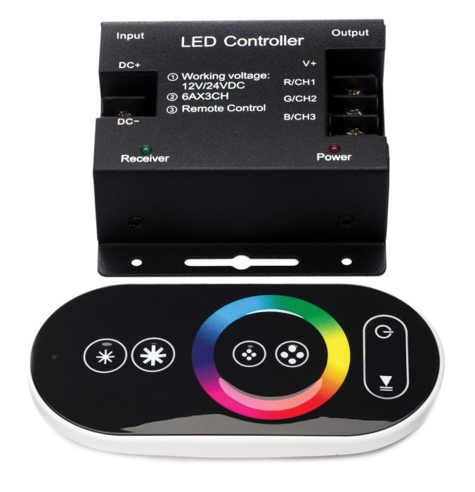 RGB LED szalag vezérlő érintős touch rádiós vezérlés