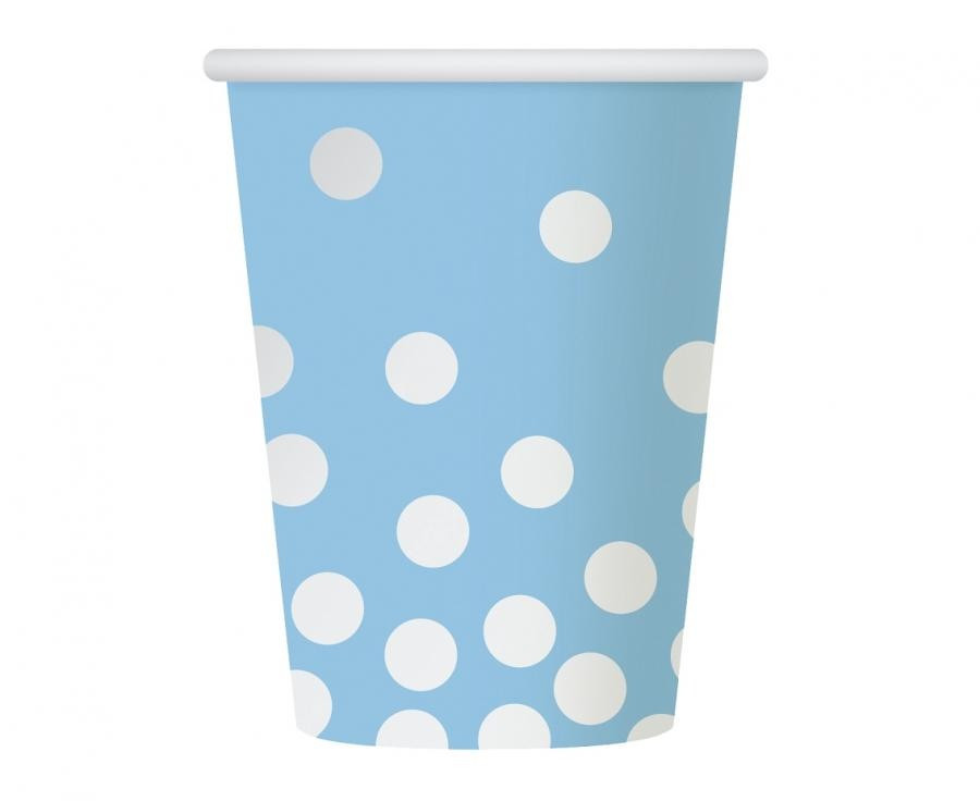 Pöttyös Silver Dots Blue papír pohár 6 db-os 270 ml