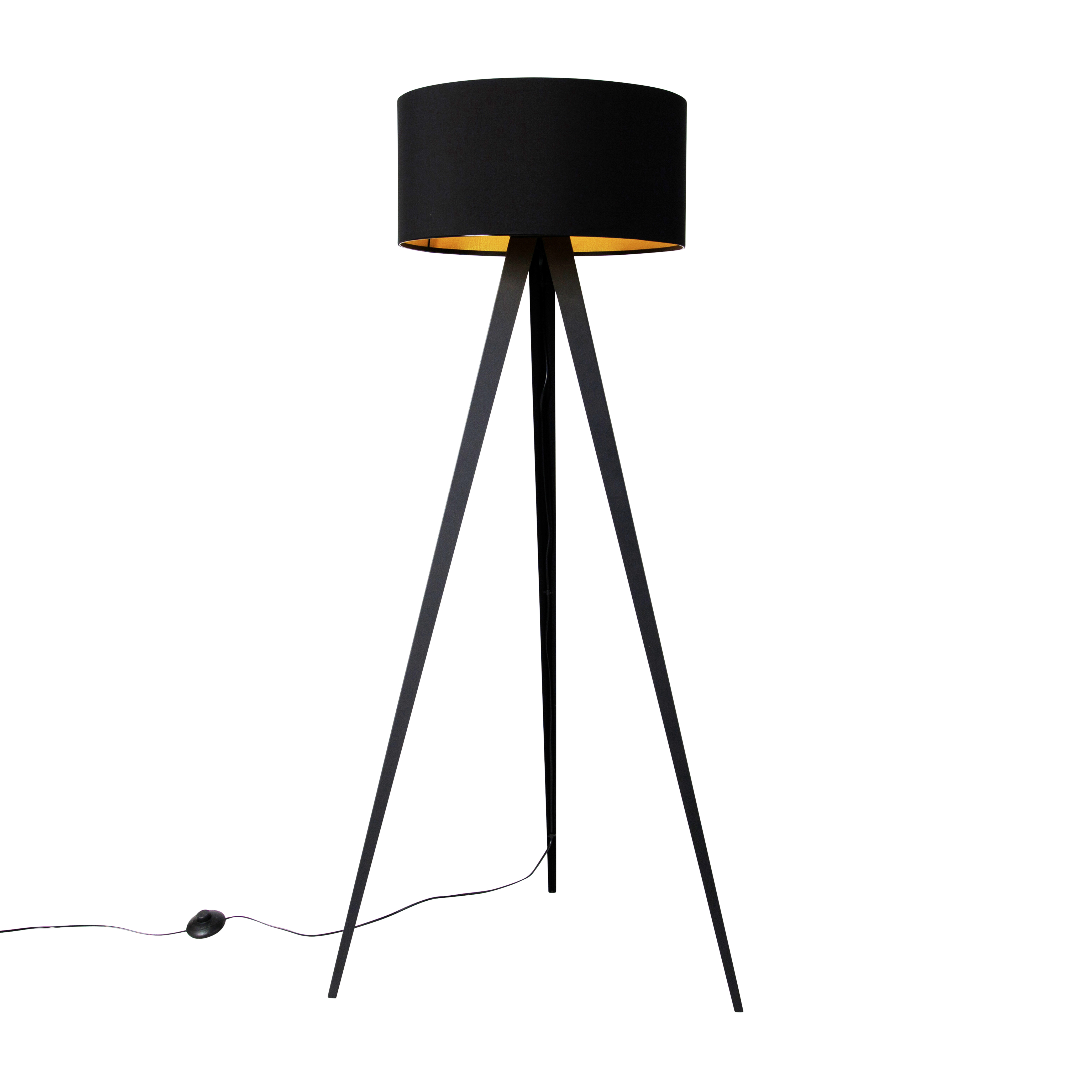 Intelligens állólámpa fekete fekete ernyővel, Wifi G95-tel - Ilse