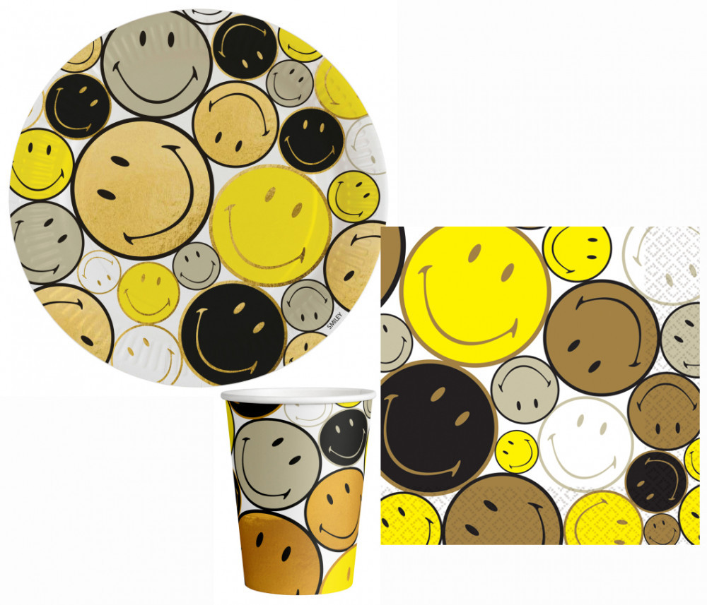 Emoji Smiley Originals party szett 32 db-os