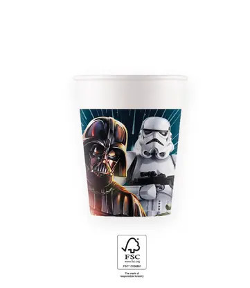 Star Wars Galaxy papír pohár 8 db-os 200 ml FSC