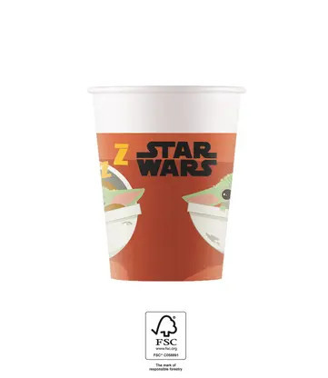 Star Wars The Mandalorian papír pohár 8 db-os 200 ml FSC