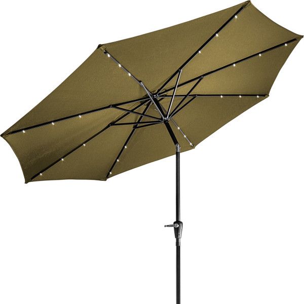 STILISTA Kerti napernyő 3 m összecsukható khaki fogantyúval