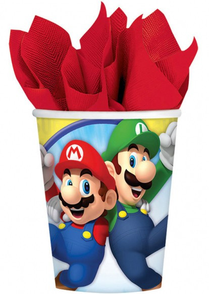 Super Mario Mushroom World papír pohár 8 db-os 250 ml