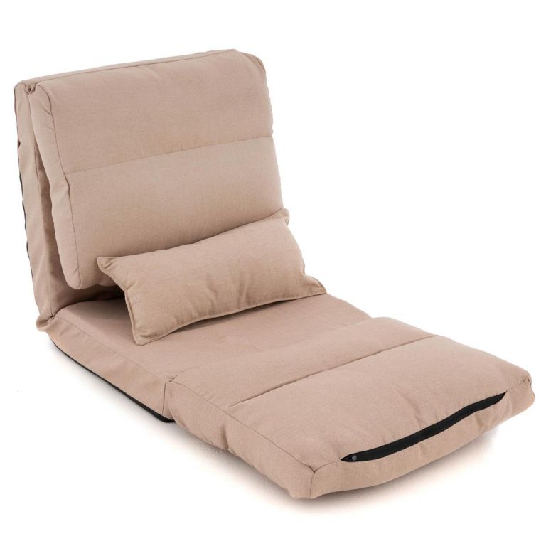 GARTHEN Kényelmes összecsukható szék 220 x 60 x 14 cm bézs