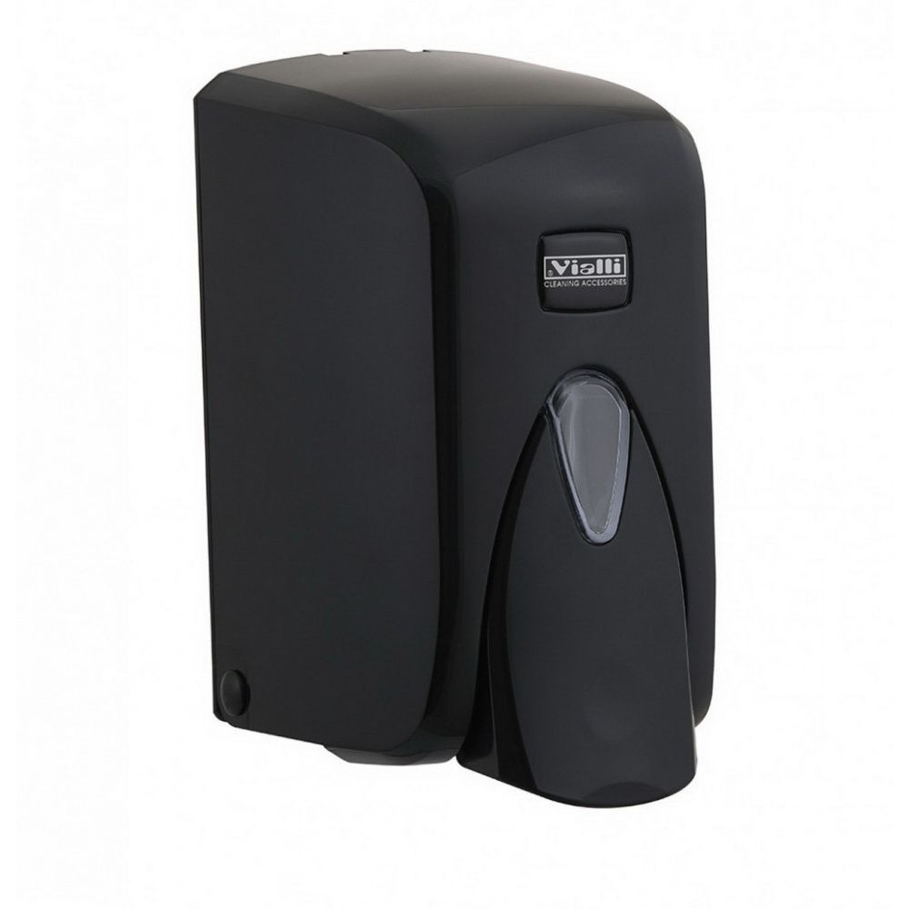 Vialli Folyékony szappan adagoló, zárható, ABS műanyag, fekete 500 ml, 24db/karton