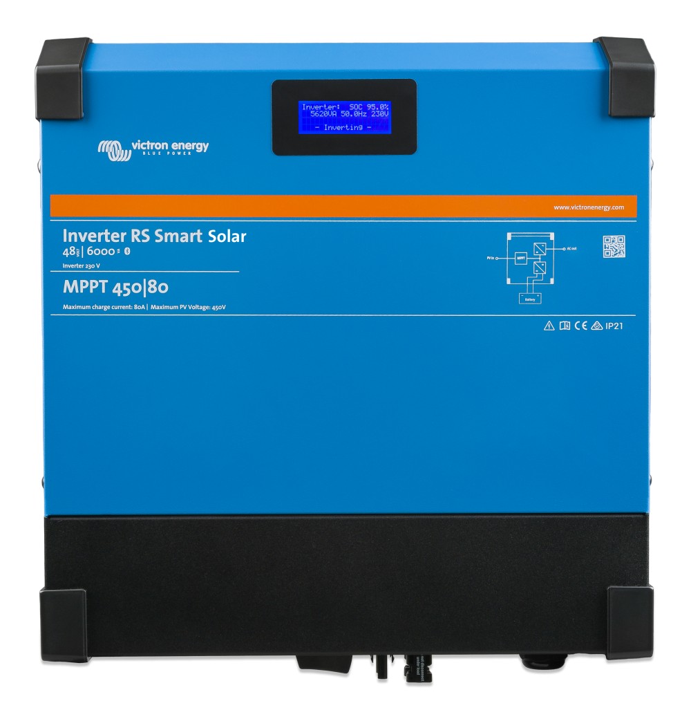 Victron Energy Inverter RS Smart Solar 48V 6000VA/5300W inverter napelemes töltésvezérlővel