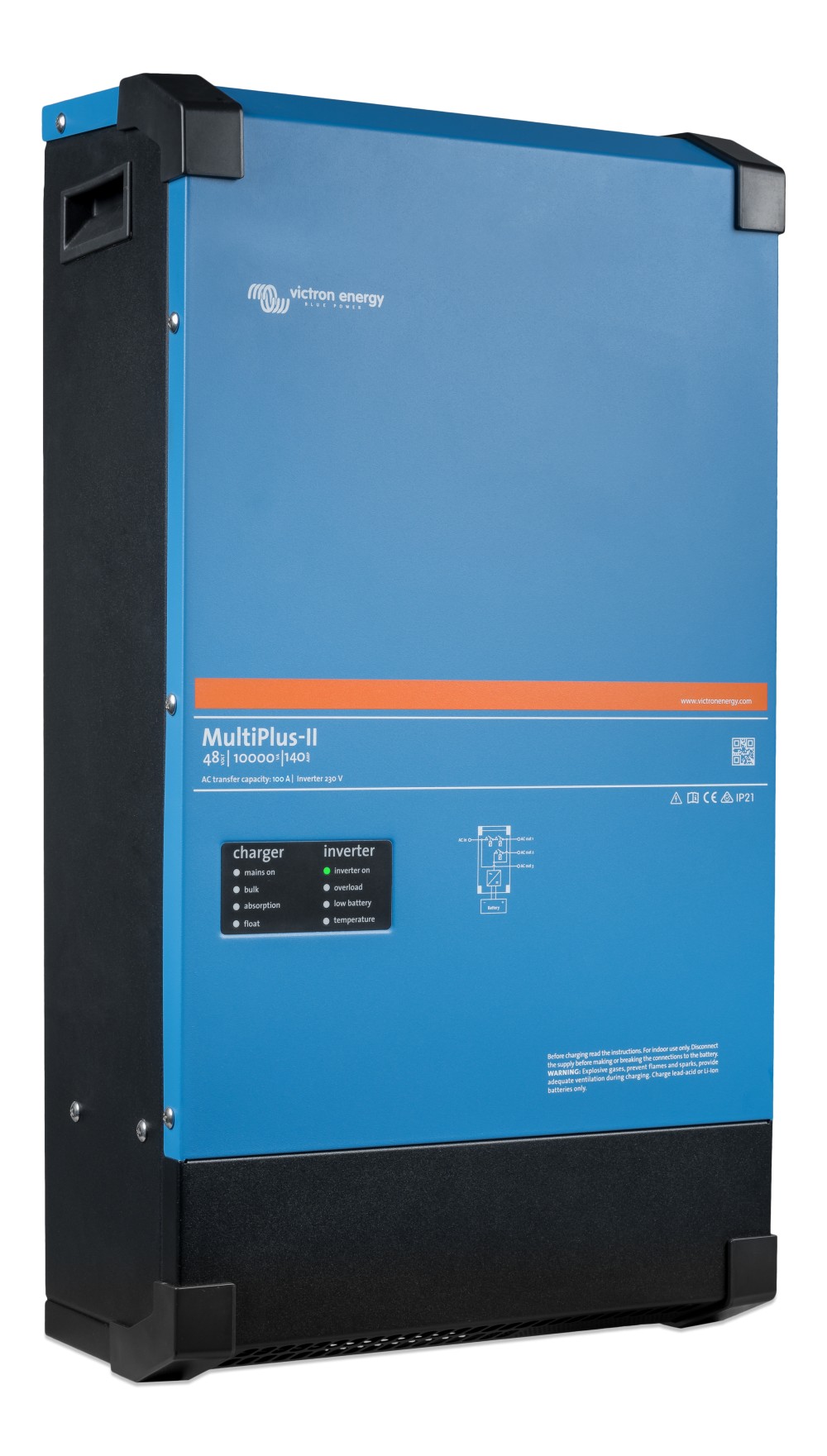 Victron Energy MultiPlus-II 48V 10000VA/8000W inverter beépített akkumulátortöltővel
