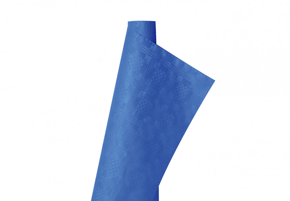 Infibra asztalterítő damask 1 rétegű 1,2x7m kék 