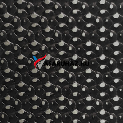 Színezett nyomott (mintás) lemez, paladin, fekete, 1250x2500 mm, 0,6  mm vastag, 304