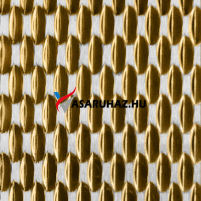Színezett nyomott (mintás) lemez, prism, arany, 1250x2500 mm, 0,6 mm vastag, 304